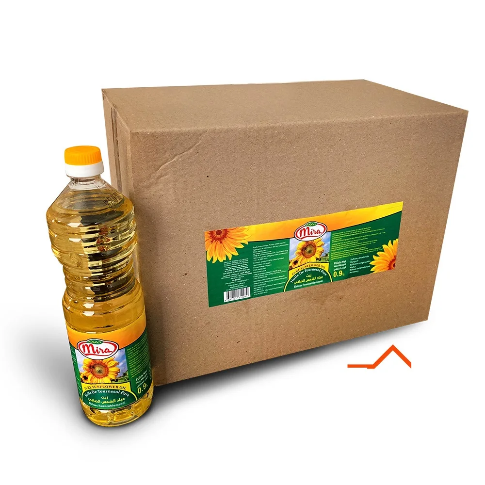 Refined Deodorized Winterized Cooking Sunflower Oil 1 L 100 Yellow Premium Light OEM Bottle Glass
