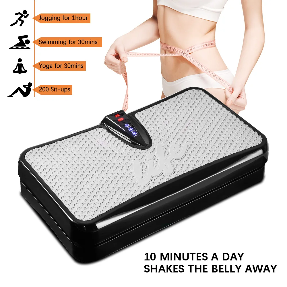 
OneTwoFit Commercial Latest Body Fitness Machine Vibrating Exercise Large Platform Vibration Plate With Handle 