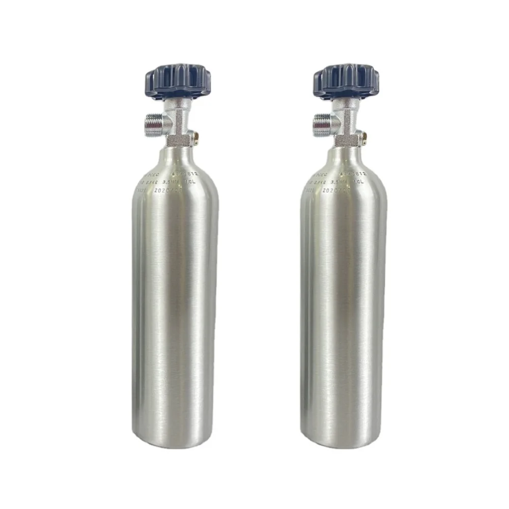 ISO7866 2L аквариумный завод co2 ЦИЛИНДР алюминиевый резервуар Co2 с ручкой w21.8 боковой