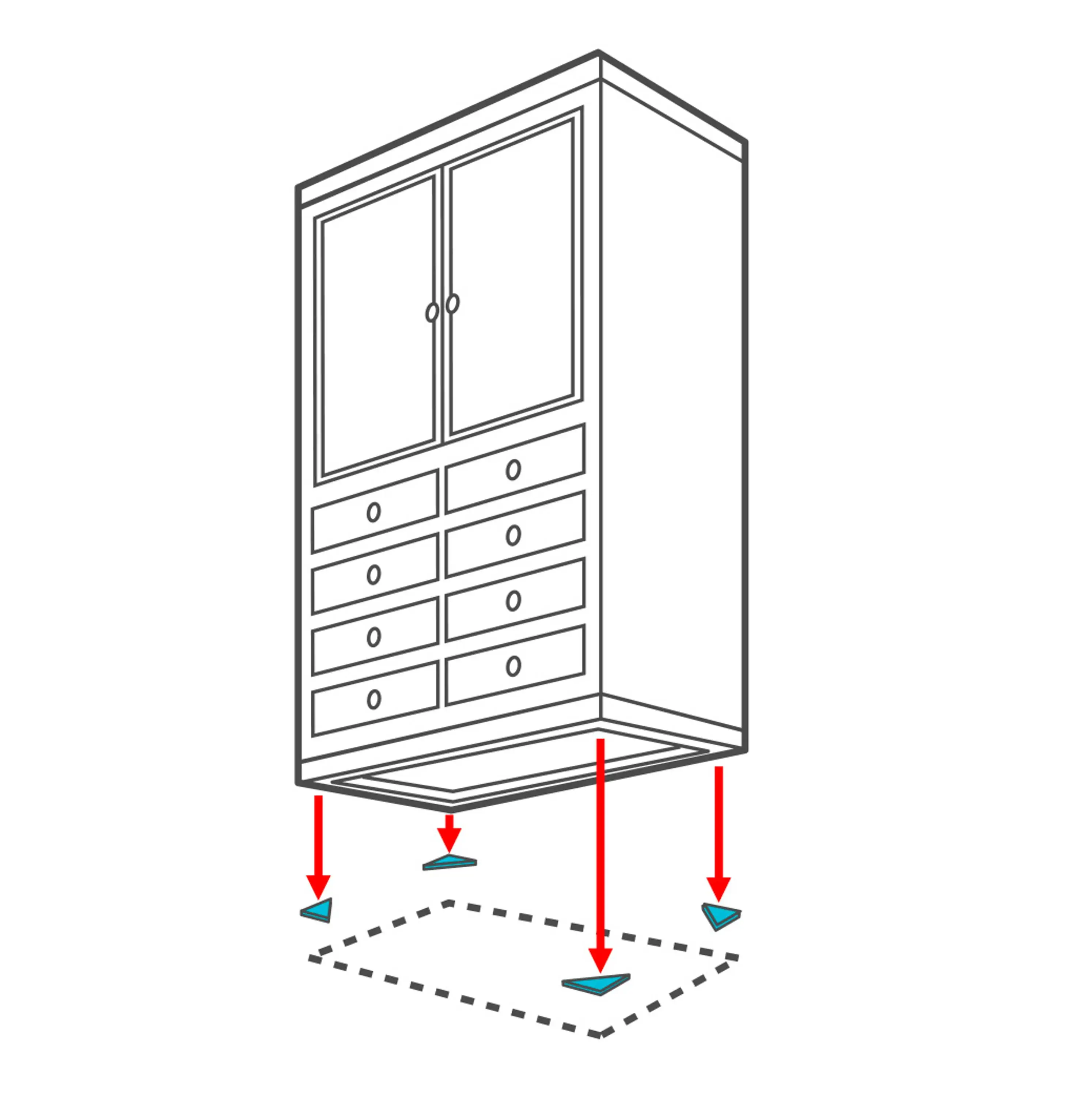 Earthquake Safety Mats for Cabinet (Made in Japan)