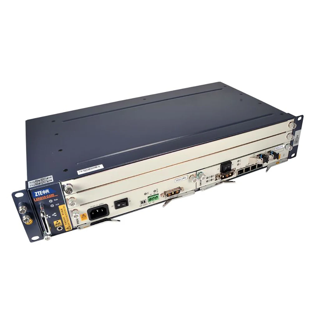 100% New ZTE C320 OLT Gpon ZXA10 10G uplink GPON 8 16 32 ports with SMAX/GTGH/GTGO/C++ SFP
