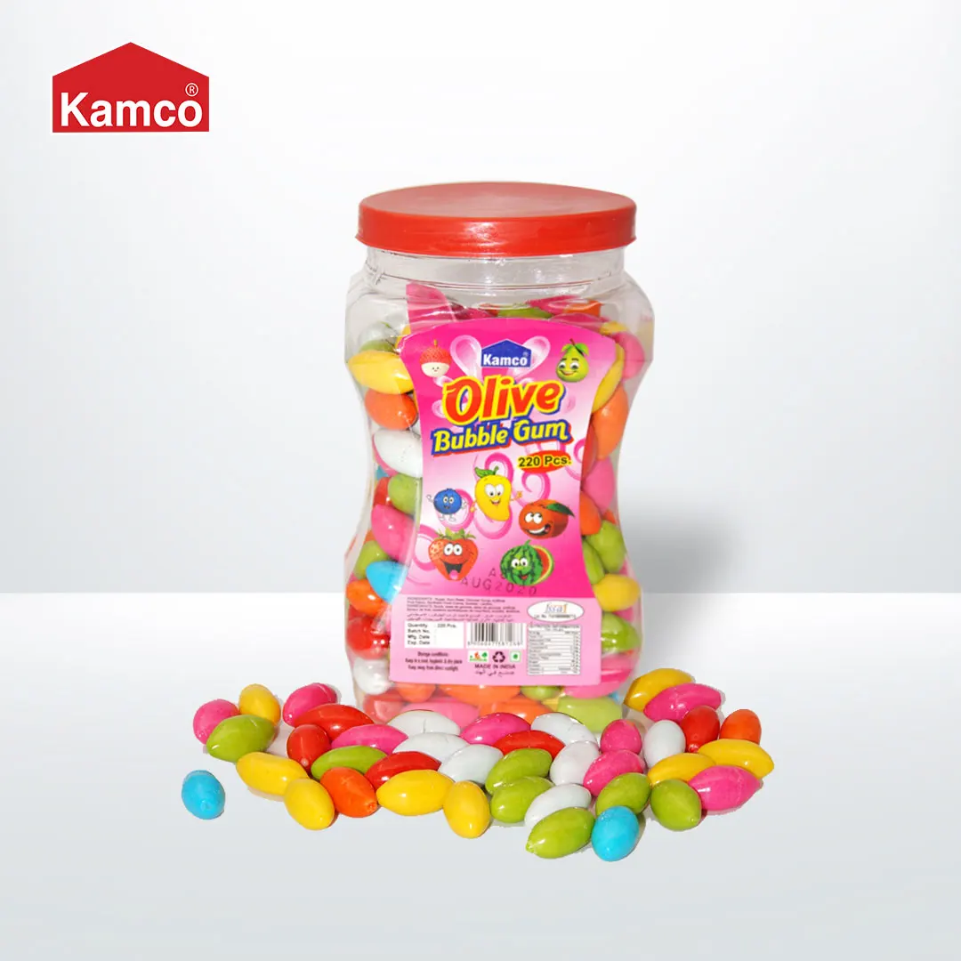 High Quality Olive Bubble Gum | Kamco Olive Fruit Flavour Bubble Gum
