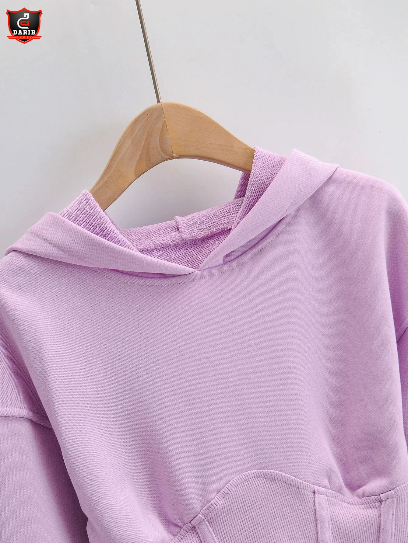 Новый дизайн толстовки с капюшоном для девочек Croptop пуловер 100% хлопок Толстовка Оверсайз женские укороченные оверсайз