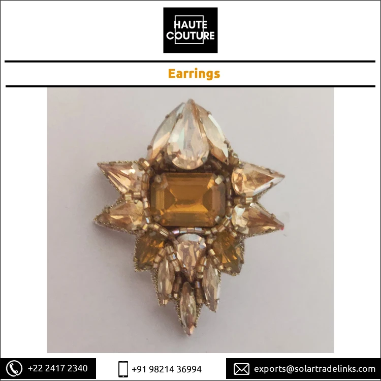 Женские Лучший Модный ручной вышивкой золотой опал прямоугольной формы Miyuki бусины праздничная одежда серьги-гвоздики