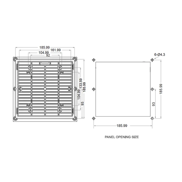 Strikefan YH-06 Ventilator Filter with IP54 For 6 Inch Fan