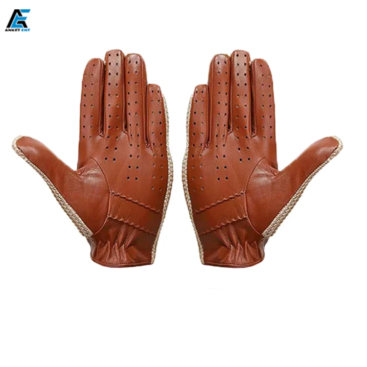 Latest Design Customized Logo Printing High Quality Wholesale 2022 Leather Material Driving Gloves For Adults