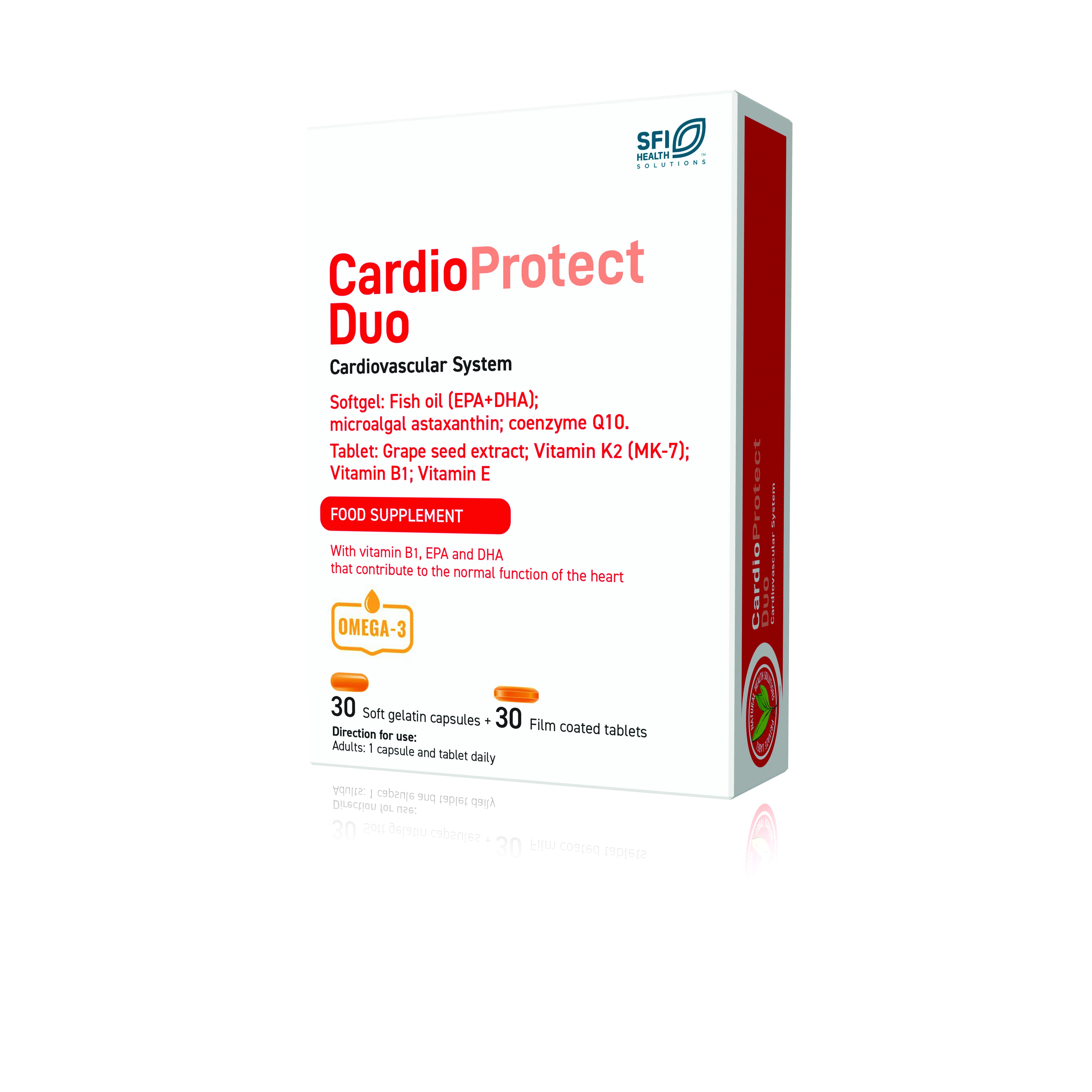 CardioProtect Duo 30+30 SFI Swiss private label herbal supplements vitamins spring sales for cardiovascular health
