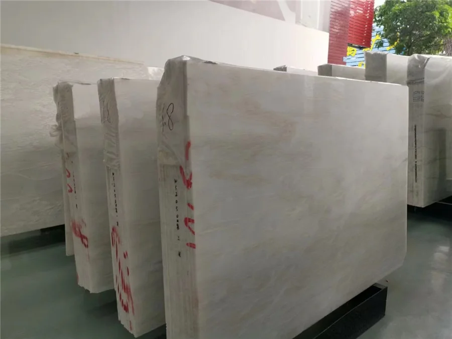 Popular Namibia Import Kari Ice Jade Marble Slab White For Interior Wall Floor Tiles