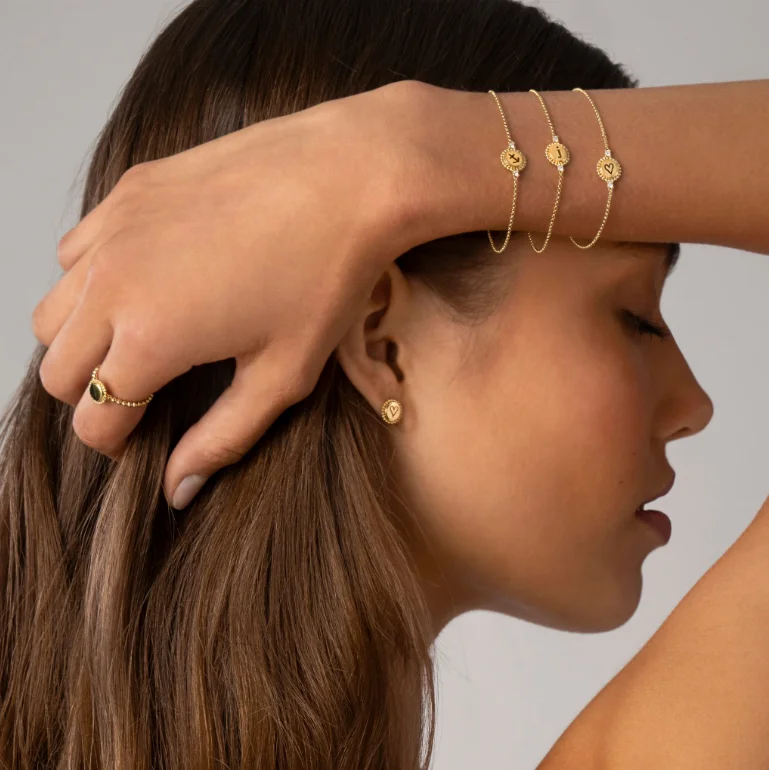 LagosJewelry 18k Real Gold Fine Jewelry Dubai Natural Diamonds Snake Gold Cuban Link Bracelet CAVIAR Beaded Luxury Brand Solid