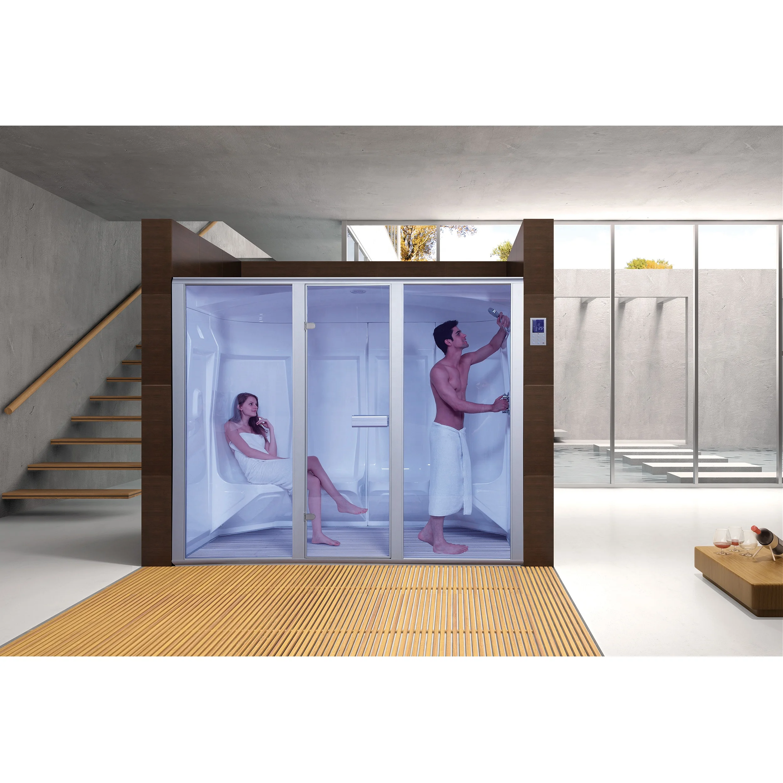 popular acrylic indoor sauna wet steam room price WS-210ST(P4)