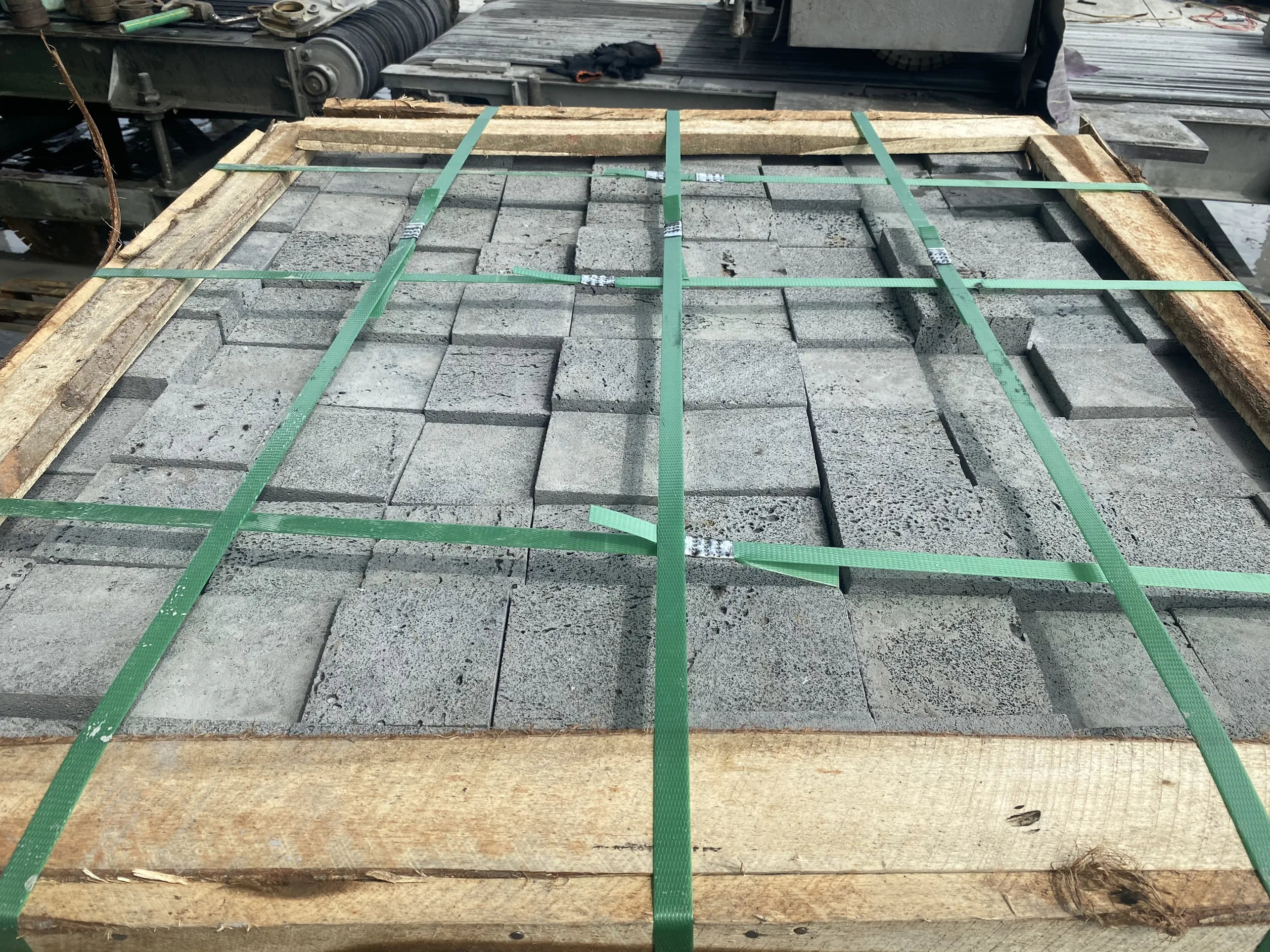 Wholesales  ELA Stone Midcentury Coastal Hotel Villa Garden Park Courtyard Machine-Cut  Basalt Stone from Vietnam