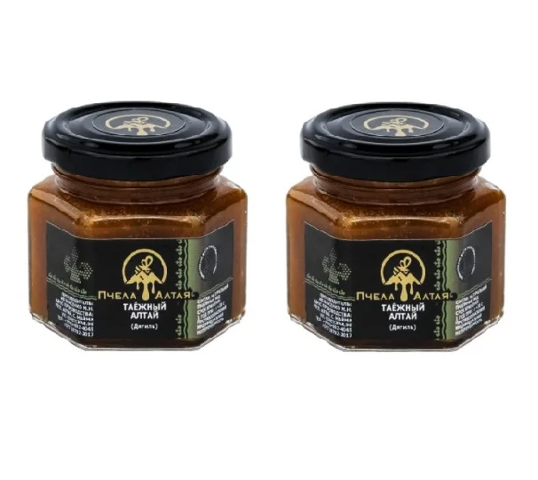 
Special offer natural blossom bee product Taiga Altai with angelica 200 ml/270 g honey from Russia 
