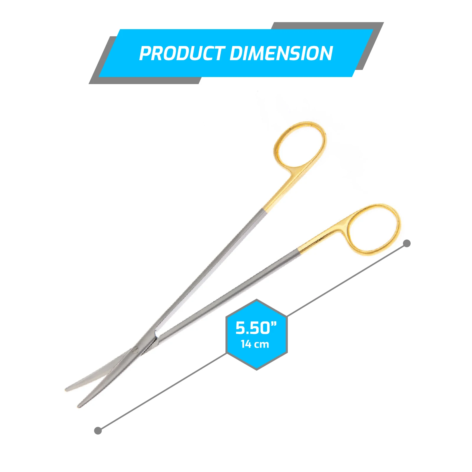 Высококачественные изогнутые ножницы Metzenbaum из немецкой нержавеющей стали TC хирургические инструменты