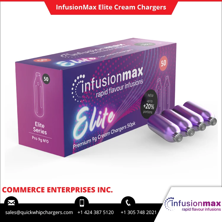 Высшее качество исключительное 9 г x 50 Упаковка InfusionMax Elite крем зарядное устройство по низкой