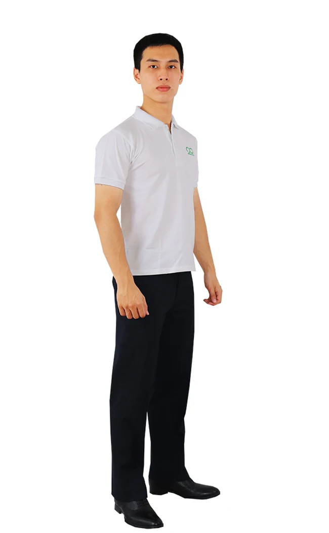 Wholesale white polo shirt for men 100% cotton made in Vietnam
