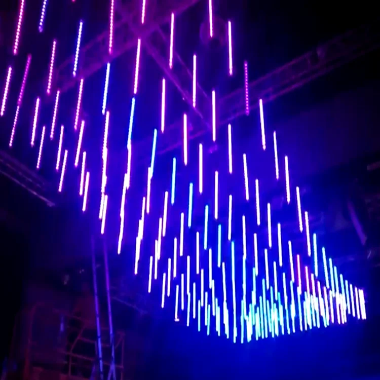 3d effect led falling snow light tube led meteor tube