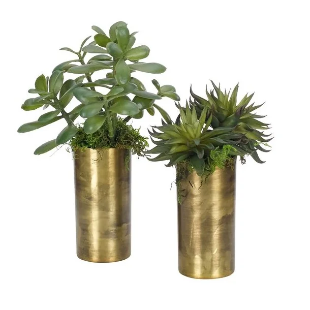 Flower Vase Metal Creative Living Room Home Decoration Vase High Quality Geometric Tube Vase from Indian Wholesaler