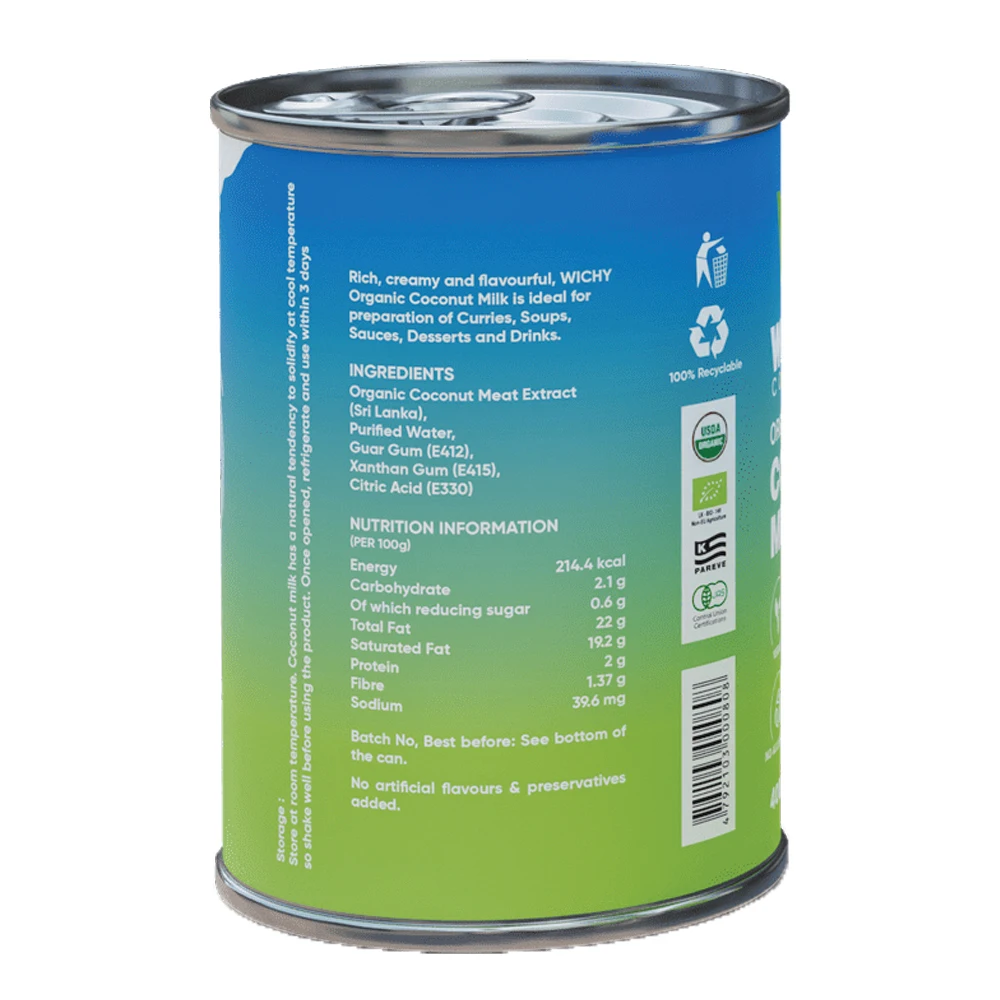 Hot Sale Wholesale Price Organic Gluten Free High Quality 2 Years Shelf Life Premium Coconut Milk 17% Fat Origin From Sri Lanka