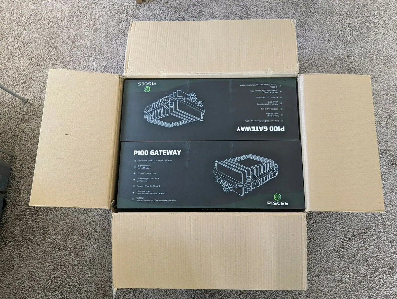 Factory Authentic Offer For Pisces P100 Gateway Helium HNT Miners LoRa Outdoor Instant Available 868 MHz