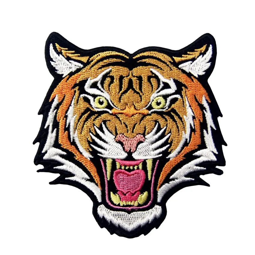 Аппликация для ремонта одежды с помощью утюга унисекс индивидуальная вышивка нашивки тигром