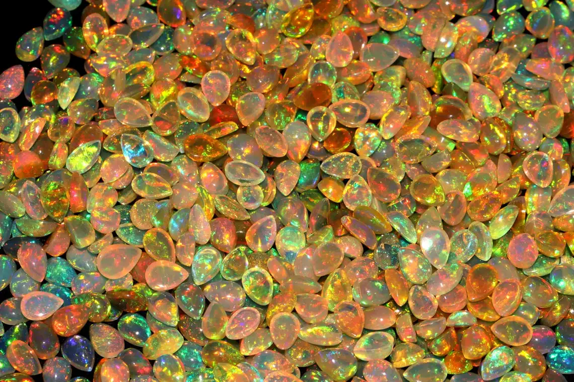  Натуральный Эфиопский Опал кабошон в форме груши незакрепленный камень камень-талисман опал оптовая продажа 6x4 мм высокое качество