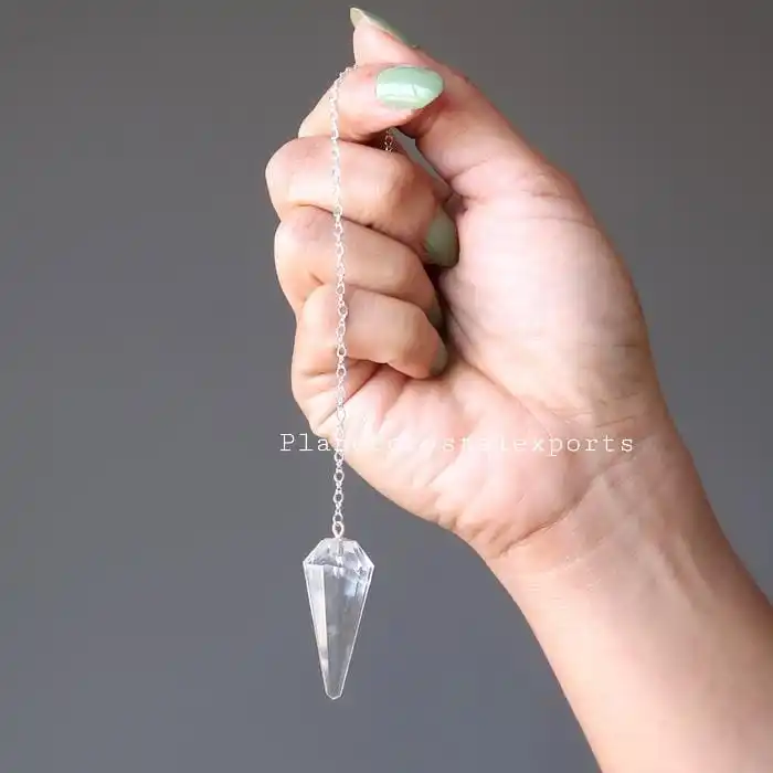 Wholesale Clear Quartz Healing Dowsing Pendulum: Natural Spiritual Chakra Crystal Reiki Pendulum Buy From Planet Crystal Export