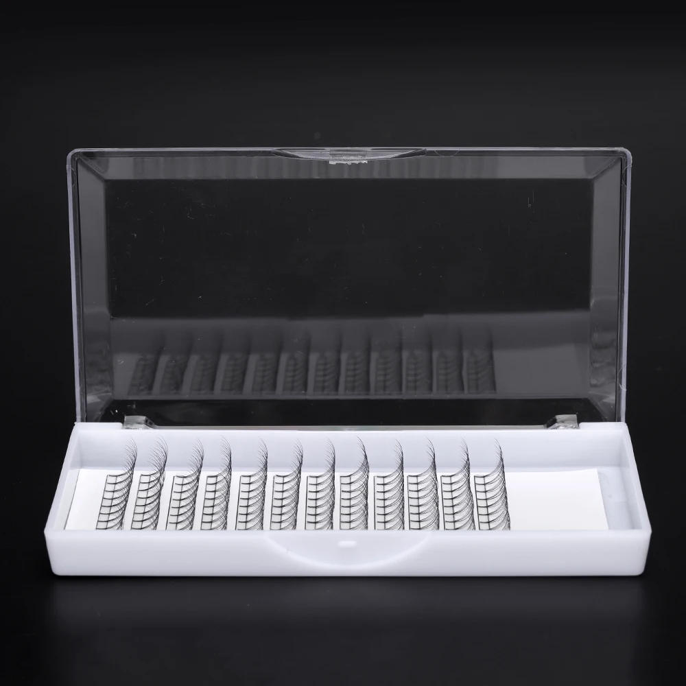 Free Sample Silk Lashes Extensions Russian Volume Fans 4D Long Stem Premade Fans Volume Lashes