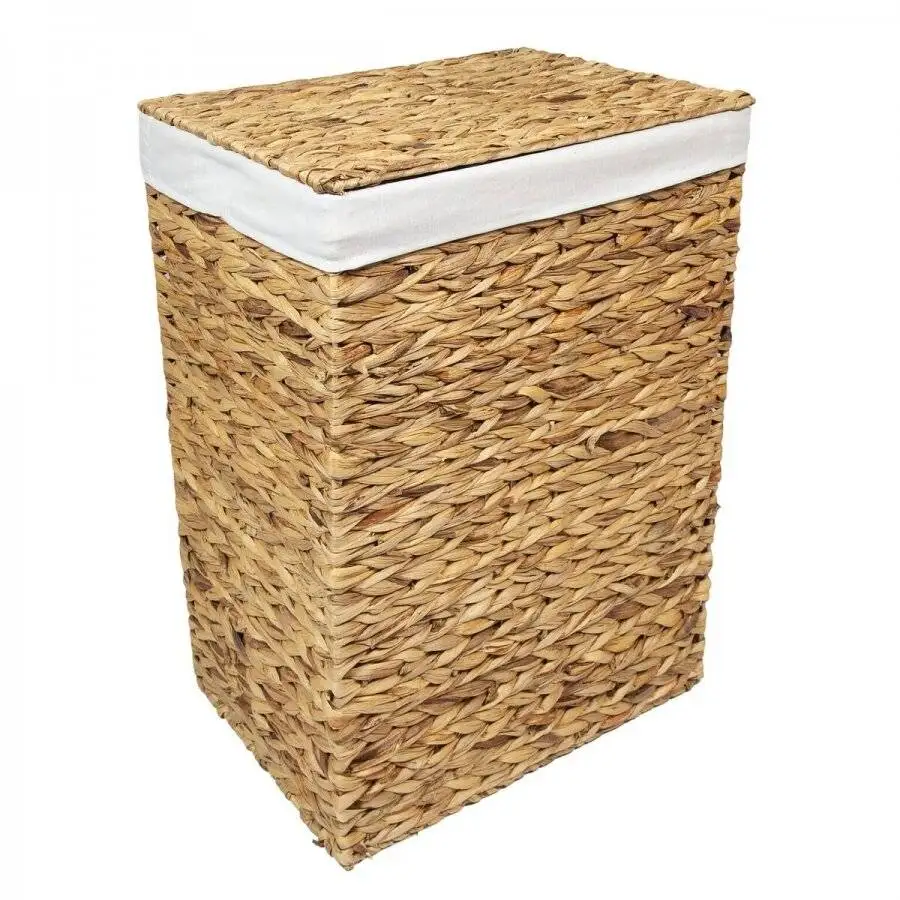 Benign Water Hyacinth Fiber Laundry Basket Hamper Made in Vietnam