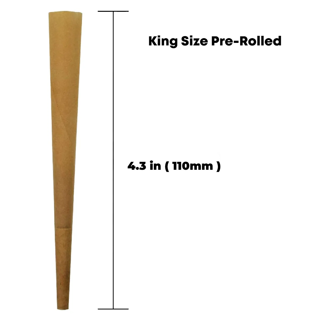 Royal Swag Pre-Rolled Cones Classic King Size pre rolled paper with Filter Tips - 110 MM Long raw pre-rolled cones  100 Count