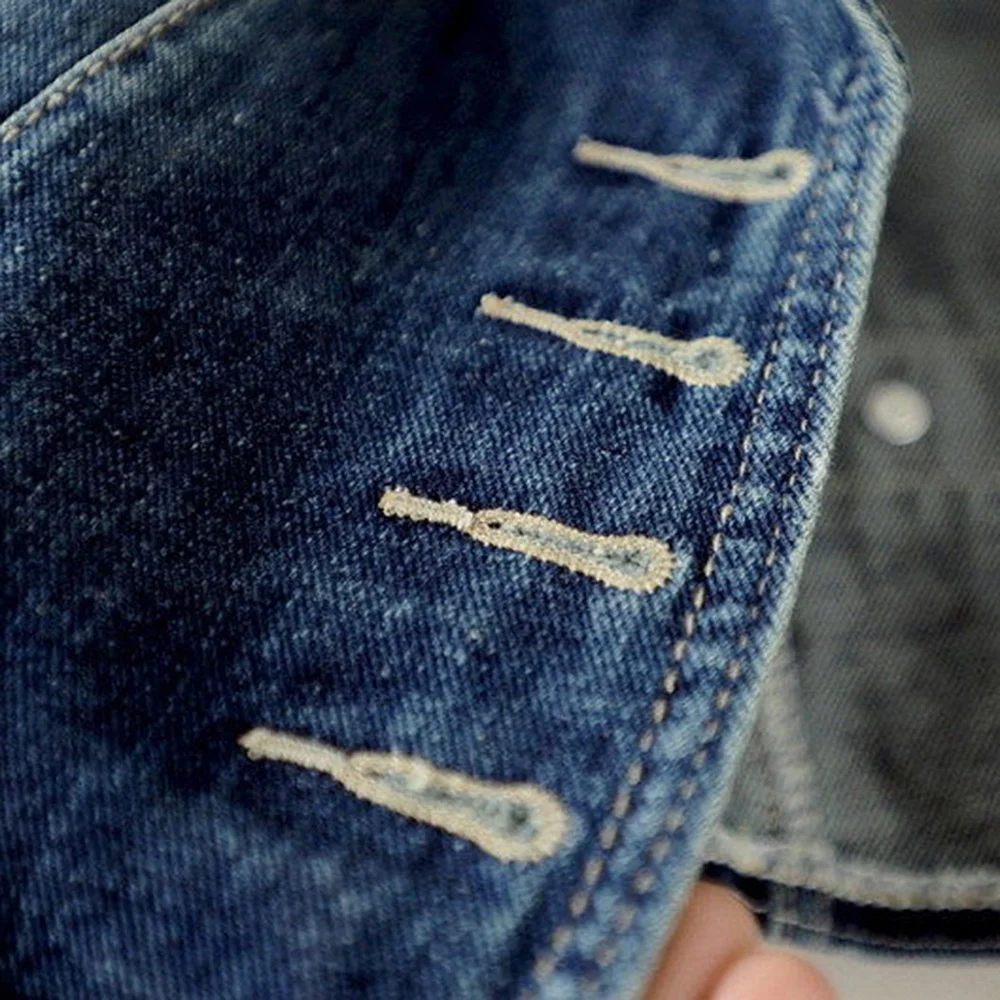 Мужской джинсовый жилет мотоциклетный синий Байкерский большого размера без рукавов