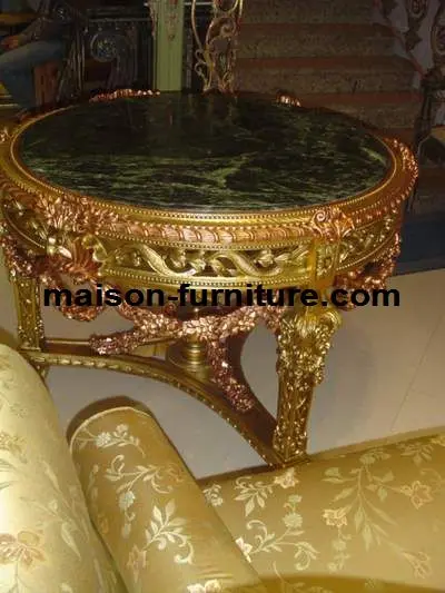 Exporter hot sale antique style entrance table with marble top gold console table  console table gold luxury