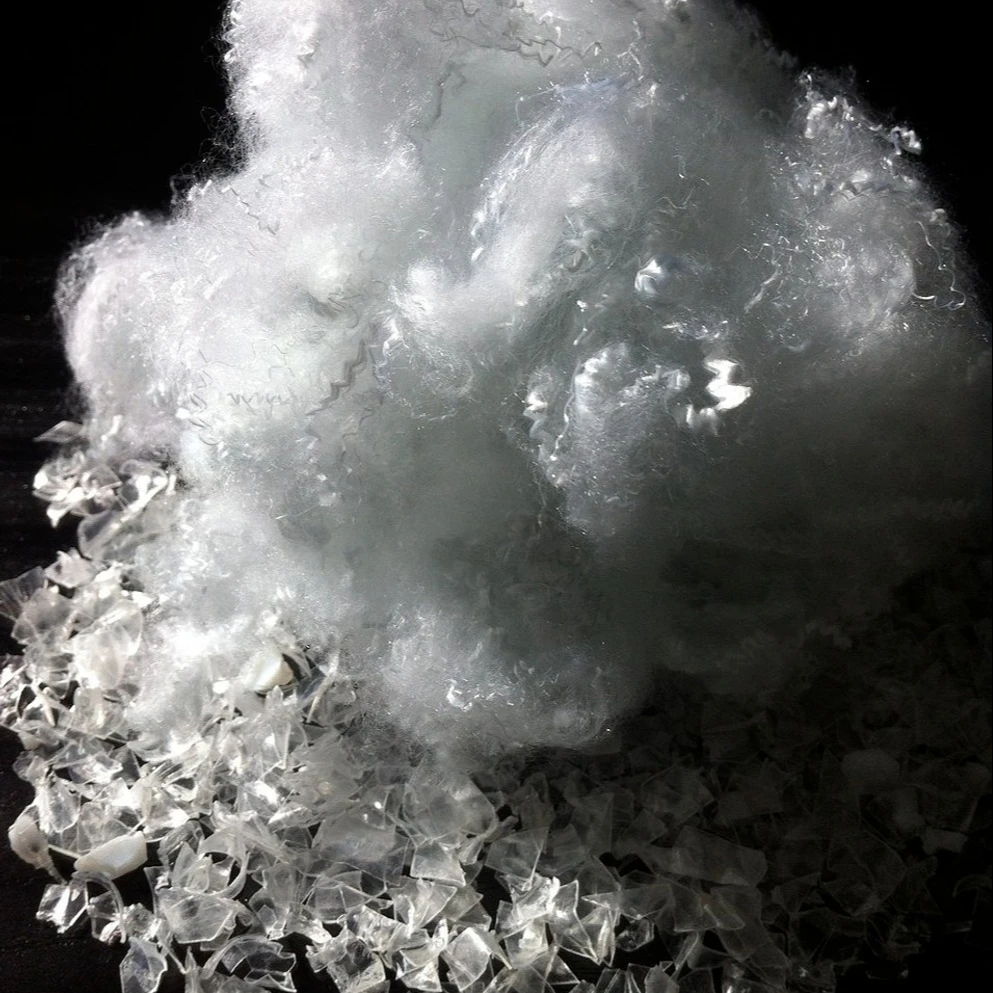 Black polyester staple fiber recycled 1.2d 1.4d _ Ms. Min
