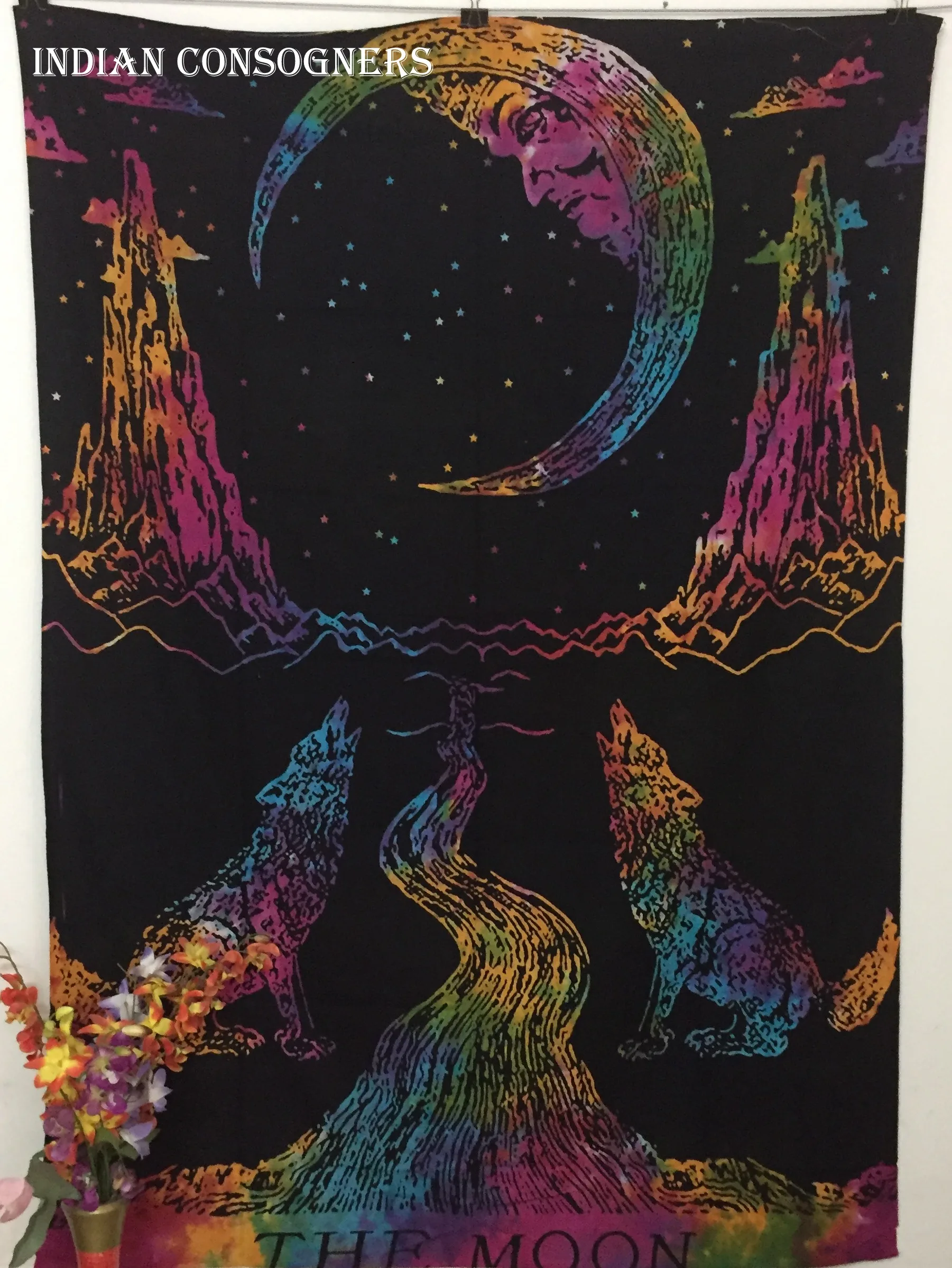 Wholesale 24 PCS Bohemian Floral Tapestry Handmade Multi-Color Cotton Twin Size Wall Decor for Bedroom Home Decor