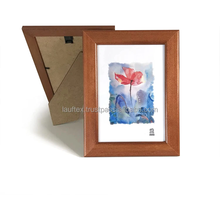 Solid wood hanging frame for photos and paintings with aged brown wenge finish wholesale photo