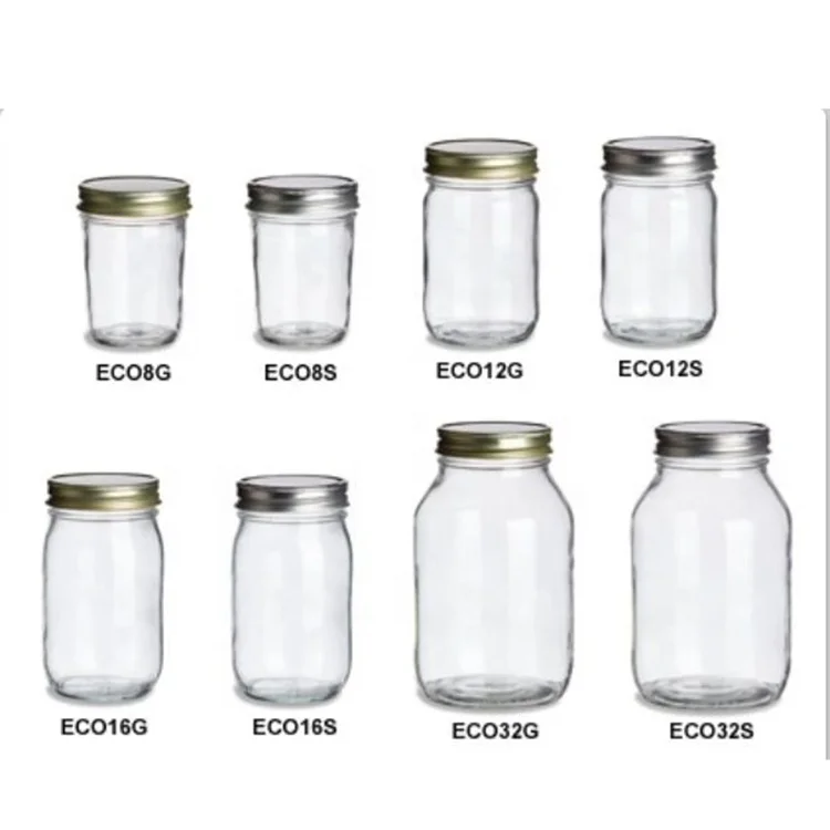 Stock Customized printing Glass Mason Jars for Liquid Jam Food Packing with Food Safety Grade