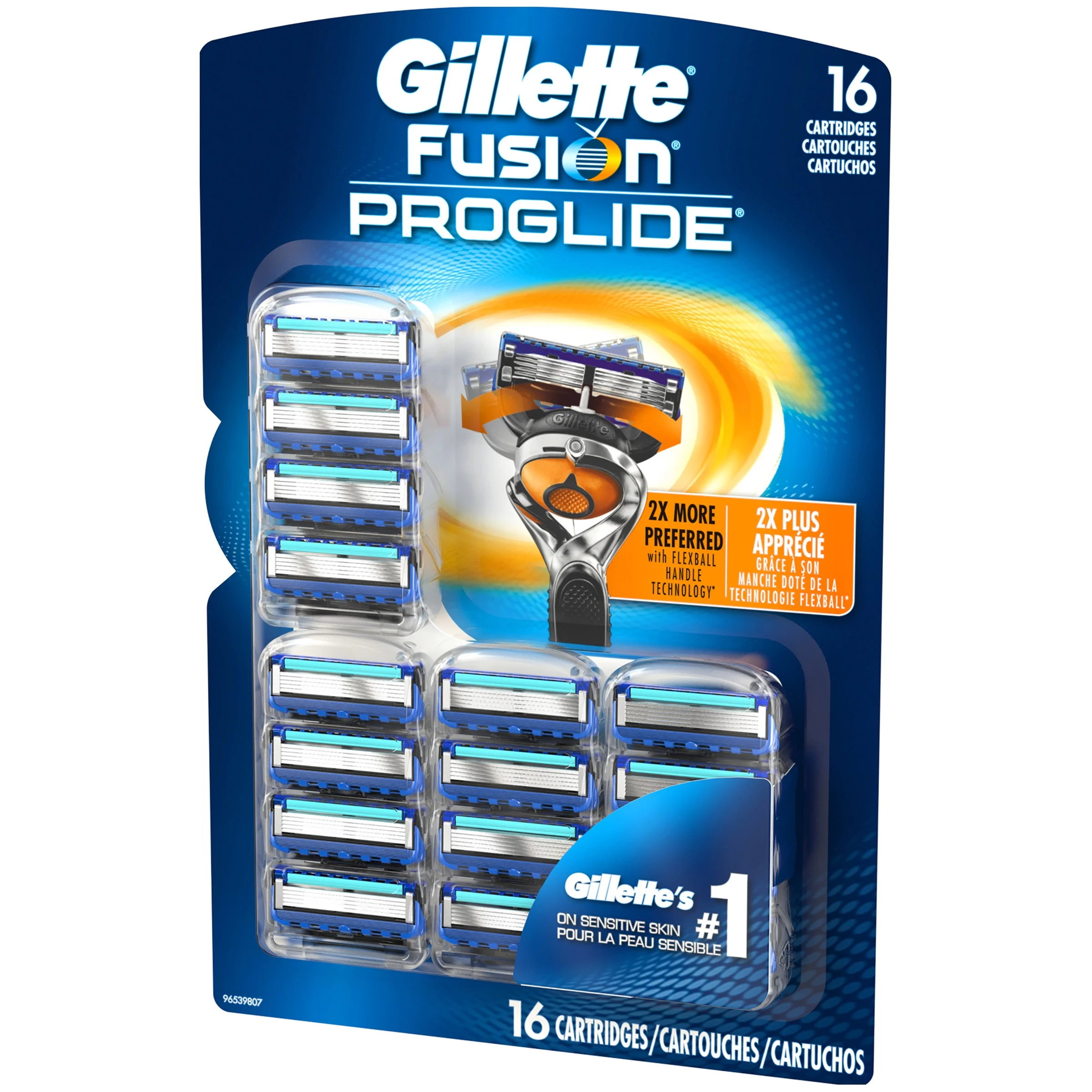Мужские Сменные картриджи для бритвы Gillette Fusion ProGlide
