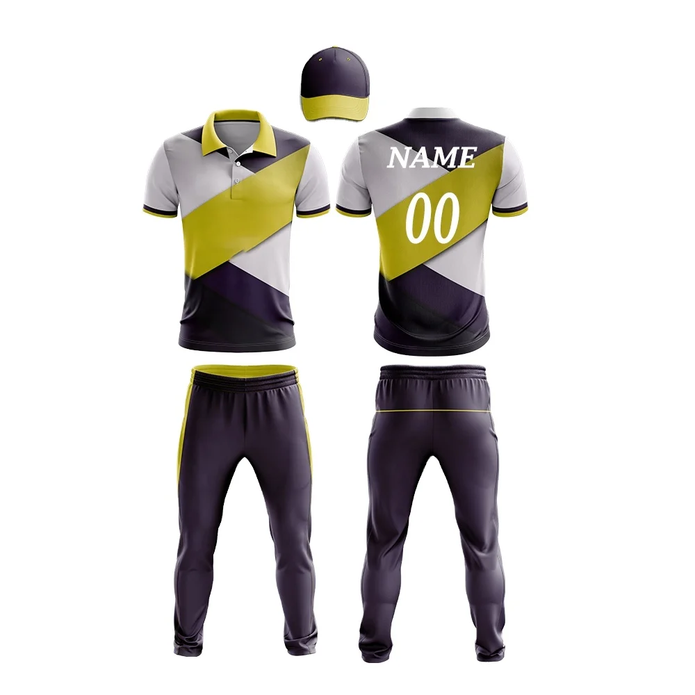 High quality test cricket uniform with custom print name & number