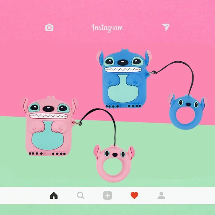 3D мультфильм для Airpods чехол 2020 Stich Airpod ремешок