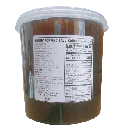 
Hot Sale Bubble Tea Wholesale Taiwan Coffee Popping Boba Juice Ball 