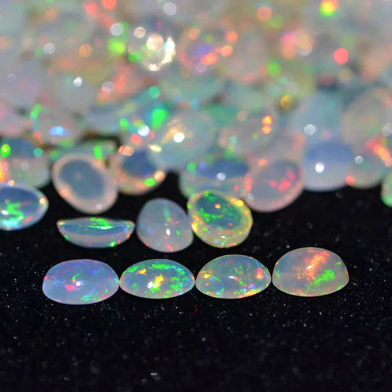 
Wholesale Natural Ethiopian Opal Oval Cabochons Opal Cabs Loose opal Gemstone AAA Quality 