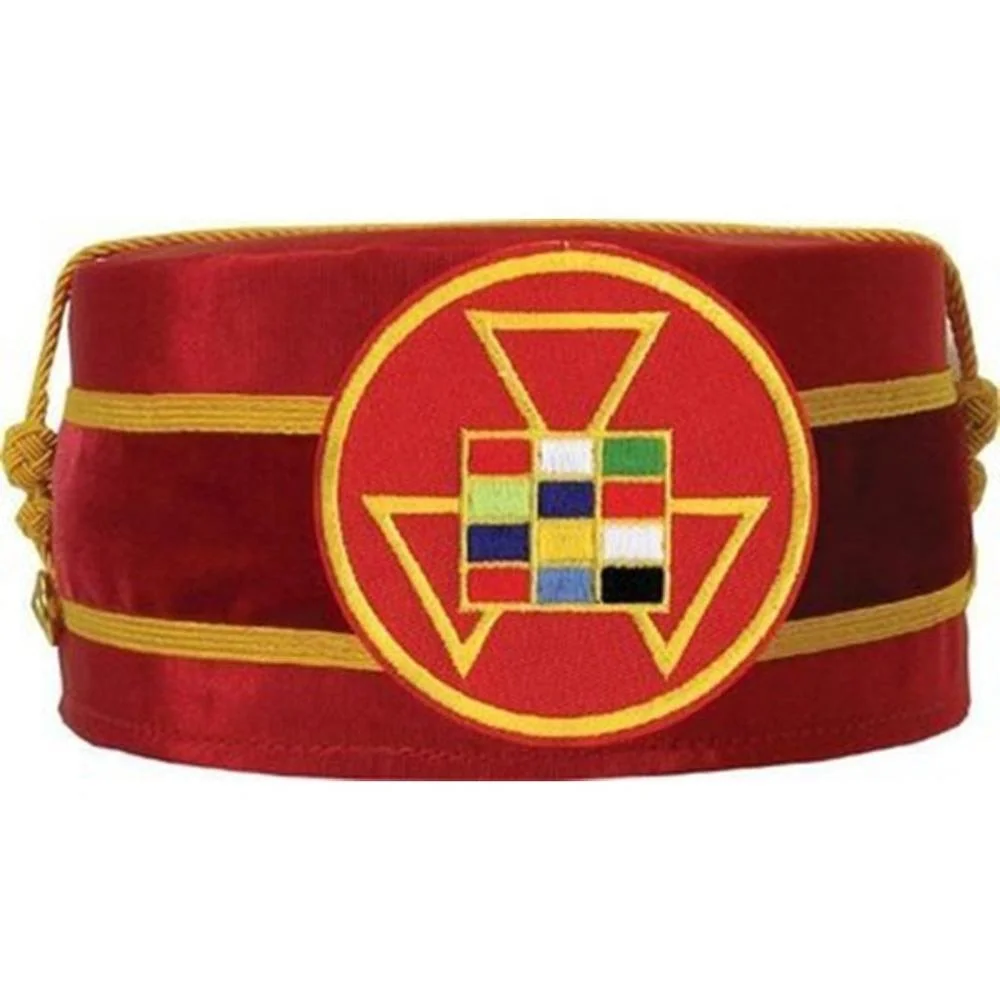 Regalia Masonic Royal Arch Past High Priest PHP hat Red/Machine Embroidered