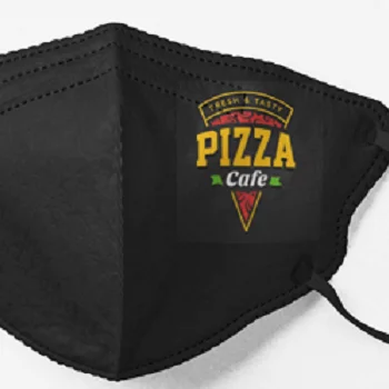 
Custom Logo face photomask on Black Reusable 