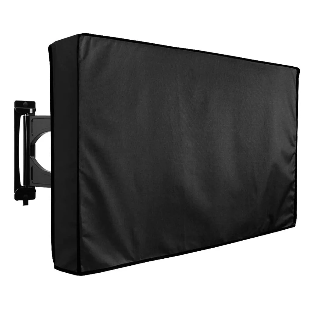 
Outdoor TV Cover full body stretchable flexible tv protection cover 420D oxford fabric with silver coating UV protection 