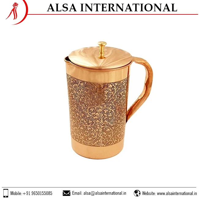 OEM Manufacturer 100% Copper Water Jug Hottest Sale Copper Utensils Trusted Manufacturer From India