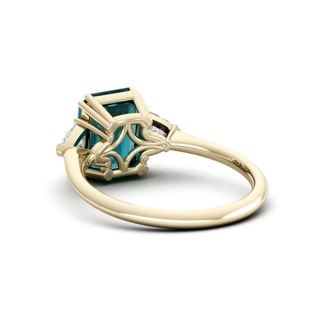 925 Sterling Silver Beautiful Emerald Cut London Blue Topaz Stone Engagement Rings Jewelry for Girls Shop Now at Wholesale Price