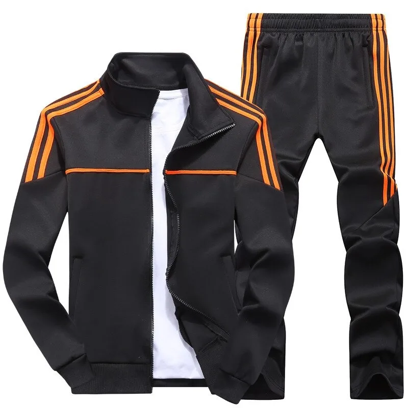 Custom Mens Two Piece Set Tracksuit wholesale Sports Cotton Tracksuits