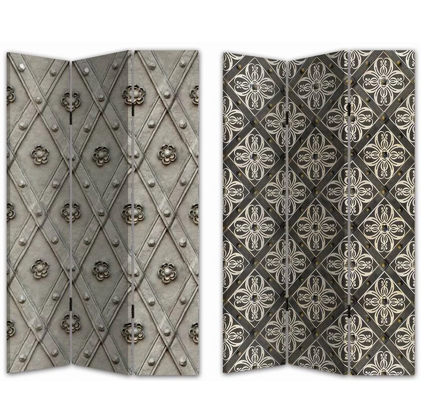 DECORATIVE MOROCCO PATTERN 3 PANEL CANVAS/WOODEN FOLDING HOME ROOM DIVIDERS