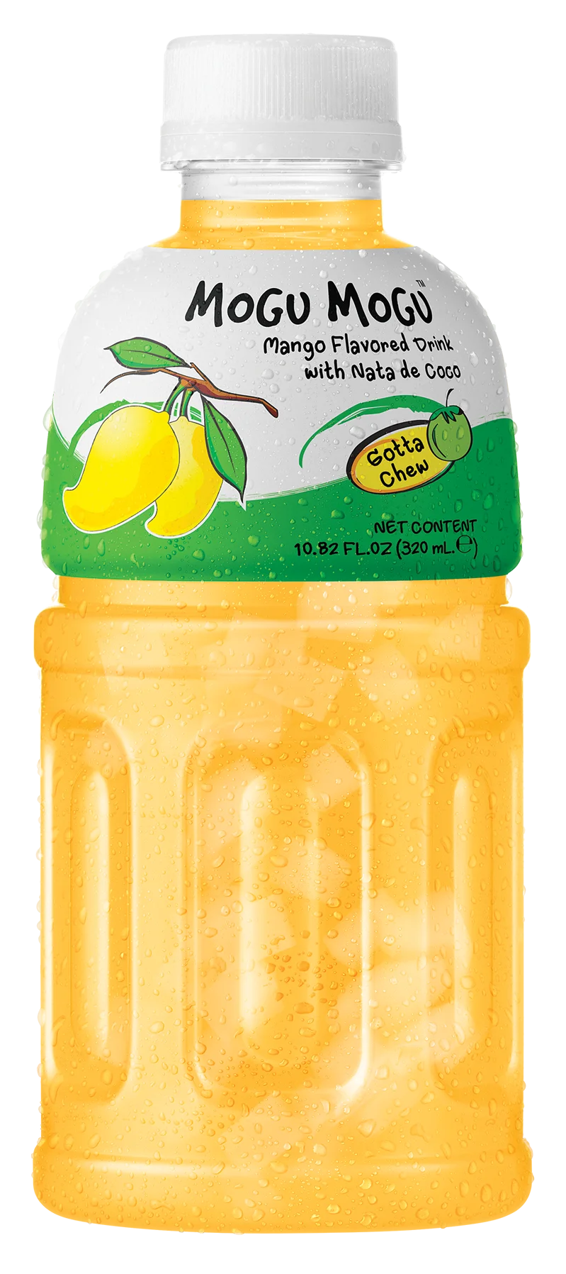Bottle Glucose Colored Concentrate Fresh Juice Fruit Mogu Mogu Mango Flavoured Drink with Nata de Coco