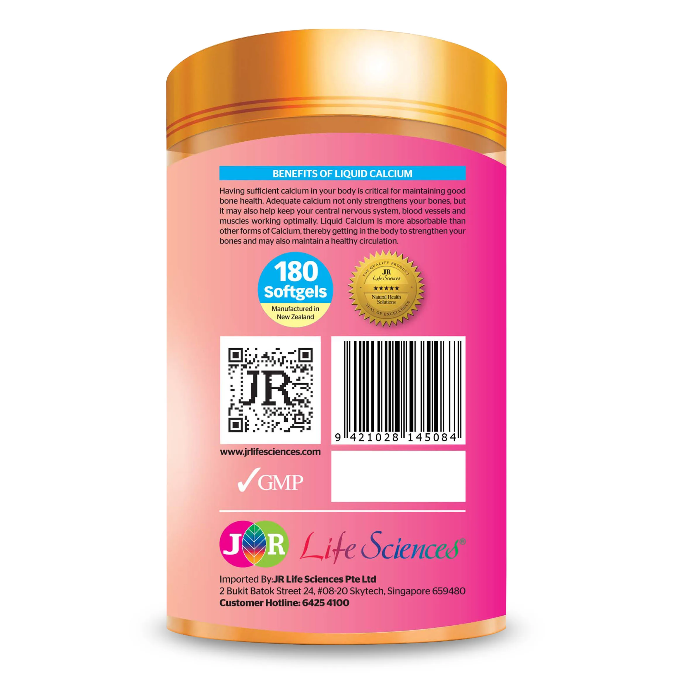 
Enhanced Absorption JR Life Sciences Liquid Calcium 1500mg 180 Softgels Supports Strong Healthy Bones Vitamin D3 