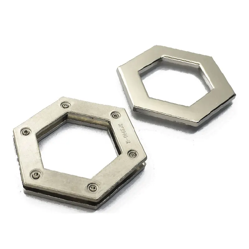 Handbags Engrave Round Band Brush Antique Brand Name Custom Metal Label Logo Plate For Bags